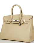 Top Quality HMS Birkin 35 Parchemin Epsom Palladium Hardware