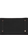 HMS Birkin 25 Black Togo Rose Gold Hardware