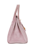 Top Quality Vintage HMS Birkin 35 Lilac Doblis Gold Hardware