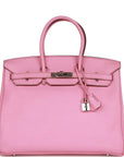 Top Quality HMS Birkin 35 Bubblegum Togo Palladium Hardware
