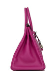 HMS Special Order (HSS) Birkin 35 Rose Pourpre Verso Swift Brushed Palladium Hardware