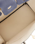 HMS Special Order (HSS) Birkin 25 Bleu Nuit and Craie Togo Gold Hardware