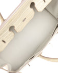 Top Quality HMS Birkin 35 Beton Matte Alligator Palladium Hardware