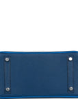 HMS Special Order (HSS) Birkin 25 Bleu Hydra and Bleu Saphir Chèvre Brushed Palladium Hardware