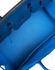HMS Special Order (HSS) Birkin 25 Bleu Hydra and Bleu Saphir Chèvre Brushed Palladium Hardware