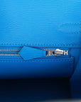 HMS Special Order (HSS) Birkin 25 Bleu Hydra and Bleu Saphir Chèvre Brushed Palladium Hardware