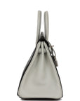 HMS Special Order (HSS) Birkin 25 Black and Gris Perle Chèvre Brushed Palladium Hardware