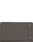 HMS Birkin 35 Gris Meyer Togo Palladium Hardware