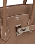 Top Quality HMS Birkin 35 Etoupe Togo Palladium Hardware