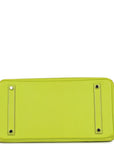 Top Quality HMS Birkin 35 Kiwi Candy Epsom Palladium Hardware