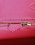 HMS Special Order (HSS) Birkin 35 Rose Tyrien, Rose Lipstick and White Epsom Brushed Gold Hardware
