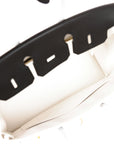 HMS Special Order (HSS) Birkin 25 Black and White Clemence Gold Hardware