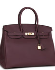 HMS Birkin 35 Cassis Togo Gold Hardware