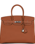 HMS Birkin 35 Gold Togo Palladium Hardware
