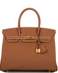 HMS Gold Togo Birkin 30cm Gold Hardware