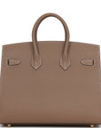 HMS Birkin Sellier 25 Etoupe Epsom Gold Hardware