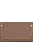 HMS Birkin Sellier 25 Etoupe Epsom Gold Hardware