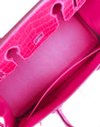 HMS Special Order (HSS) Birkin 30 Rose Scheherazade Shiny Niloticus Crocodile Gold Hardware