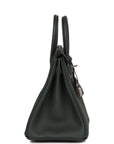 HMS Birkin 25 Vert Fonce Togo Palladium Hardware