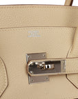 Vintage HMS Birkin 35 Parchemin Togo and Leopard Troika Palladium Hardware