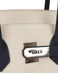 HMS Special Order (HSS) Birkin 35 Craie and Bleu Nuit Togo Palladium Hardware