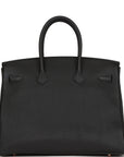 HMS Birkin 35 Black Togo Rose Gold Hardware