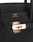 HMS Birkin 35 Black Togo Rose Gold Hardware