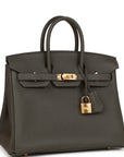 HMS Birkin 25 Vert de Gris Togo Gold Hardware