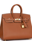 HMS Birkin Sellier 25 Gold Epsom Gold Hardware