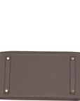 HMS Birkin 35 Gris Etain Togo Gold Hardware