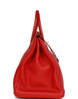 Top Quality HMS Birkin 40 Rouge Casaque Togo Palladium Hardware