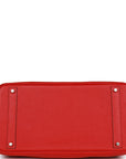 Top Quality HMS Birkin 40 Rouge Casaque Togo Palladium Hardware