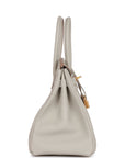HMS Birkin 30 Gris Perle Togo Gold Hardware