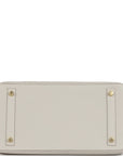 HMS Birkin 30 Gris Perle Togo Gold Hardware