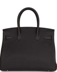 HMS Birkin 30 Black Togo Palladium Hardware