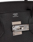 HMS Birkin 30 Black Togo Palladium Hardware