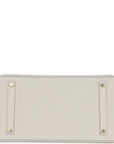 HMS Birkin 35 Gris Perle Togo Gold Hardware