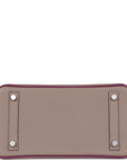 HMS Special Order (HSS) Birkin 25 Gris Asphalte and Anenome Togo Brushed Palladium Hardware