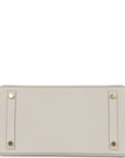 HMS Birkin 30 Gris Perle Matte Alligator and Togo Touch Gold Hardware