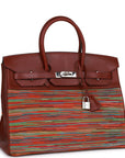 Top Quality HMS Birkin 35 Vibrato Rouge H Boxcalf Palladium Hardware
