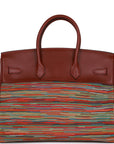 Top Quality HMS Birkin 35 Vibrato Rouge H Boxcalf Palladium Hardware