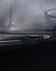 Vintage HMS Birkin 35 Bleu Navy Box Palladium Hardware