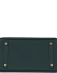HMS Birkin 25 Vert Cypress Matte Alligator and Togo Touch Gold Hardware