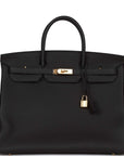 HMS Birkin 40 Black Togo Gold Hardware