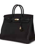 HMS Birkin 40 Black Togo Gold Hardware