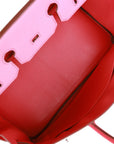 Top Quality HMS Special Order (HSS) Birkin 35 Bubblegum and Bougainvillea Epsom Palladium Hardware