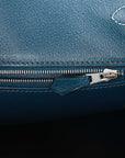 HMS Special Order (HSS) Birkin 35 Tricolor Gris Tourterelle, Bleu Jean, and Bleu de Malte Clemence Palladium Hardware