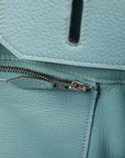 Top Quality HMS Birkin 35 Toile H and Ciel Clemence Palladium Hardware
