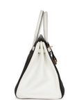 Top Quality HMS Special Order (HSS) Birkin 35 Black and White Clemence Gold Hardware