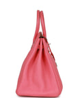 Top Quality HMS Birkin 35 Rose Lipstick Togo Palladium Hardware